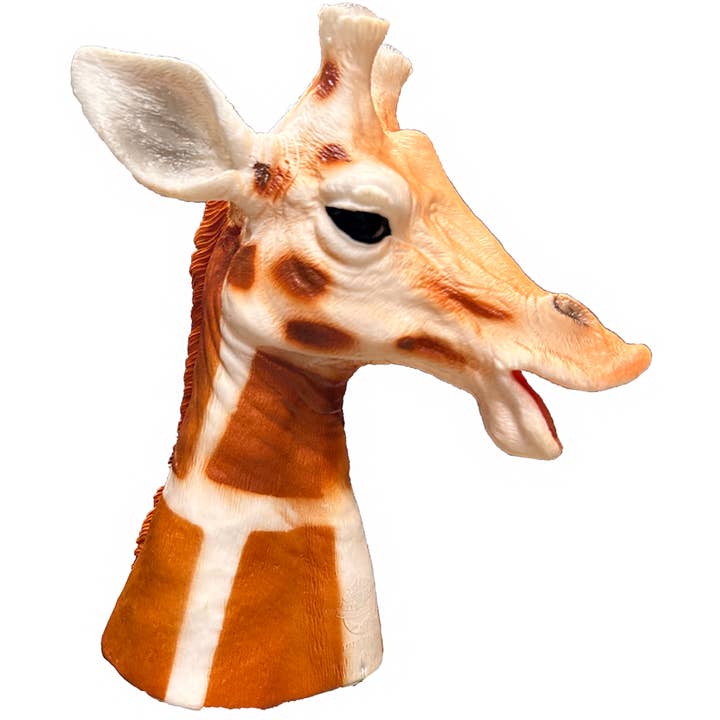 Giraff 12" Safari Djurhuvud Gummihanddocka för wholesale av Texas Toy Distribution
