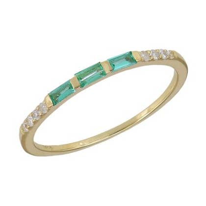 Diamant & Emerald Band Ring 6 for engroshandel hos Jewels of Mewar