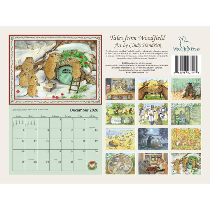 Woodfield Press - Wholesale Calendar - #3050 - 12-Month Wall Calendar (2026)