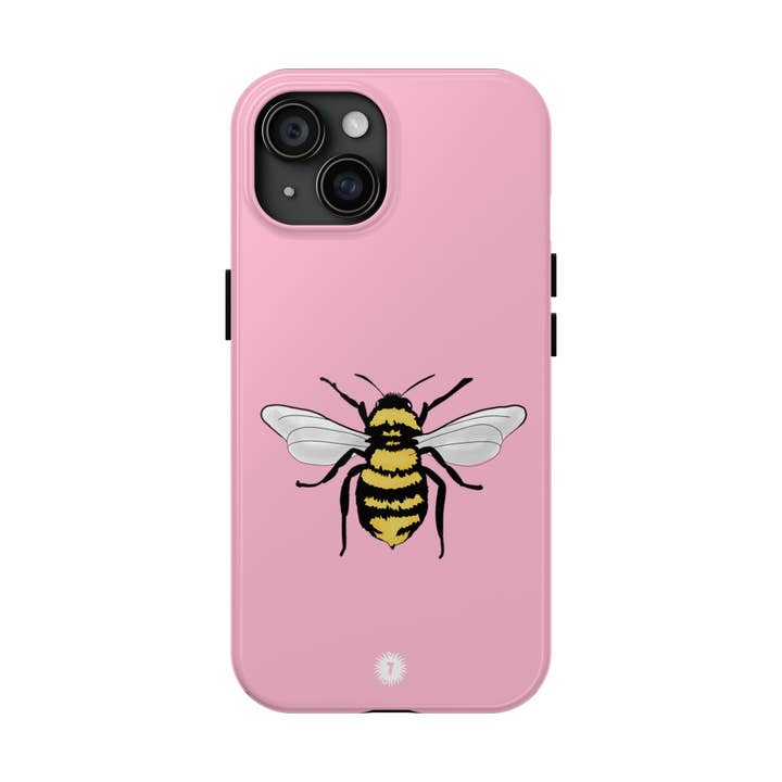 Étui de téléphone Bumble Bee rose clair pour la vente par Thursday’s Child Creative Studio