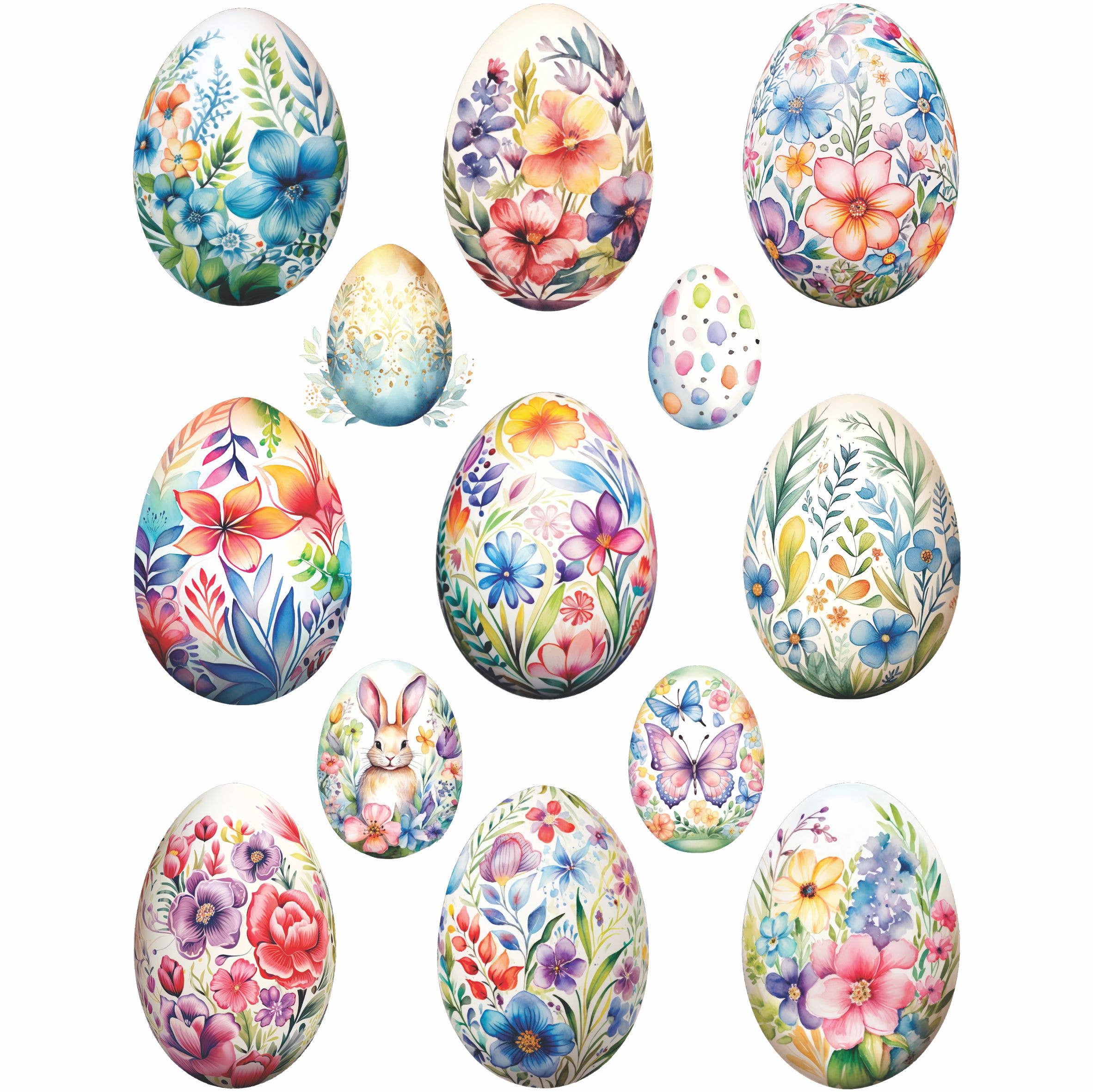 Craft Kreatively – wholesale Hantverkstillbehör – Rispapper för decoupage med påskägg, A4, 6-pack – hantverk6