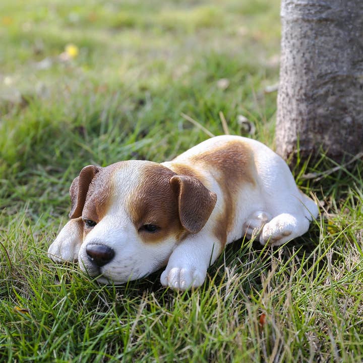 Hi-Line Gift Ltd. - Wholesale Decorative Figurine - Jack Russell Puppy Sleeping