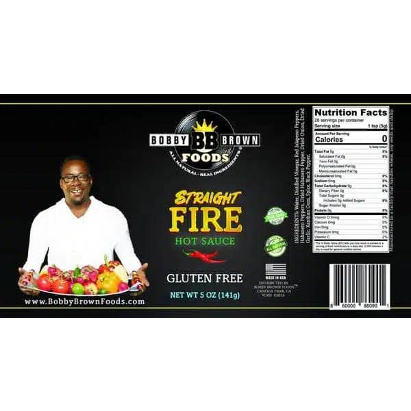 Bobby Brown Foods - Wholesale Hot Sauce - Bobby’s Straight FIRE Hot Sauce1