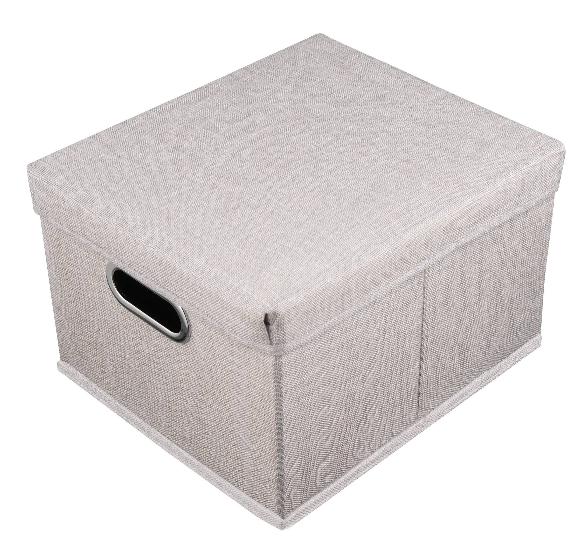 HOMEHAVEN - Wholesale Storage Bin - Fabric Storage Box W12xH9xL13.75" with Cover – Grey 1 piece5