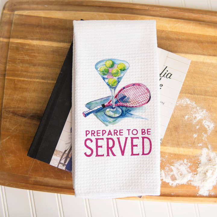 Canary Road - Wholesale Tea Towel - Prepare to Be Served Tennis Towel, Tennis Kitchen Decor0