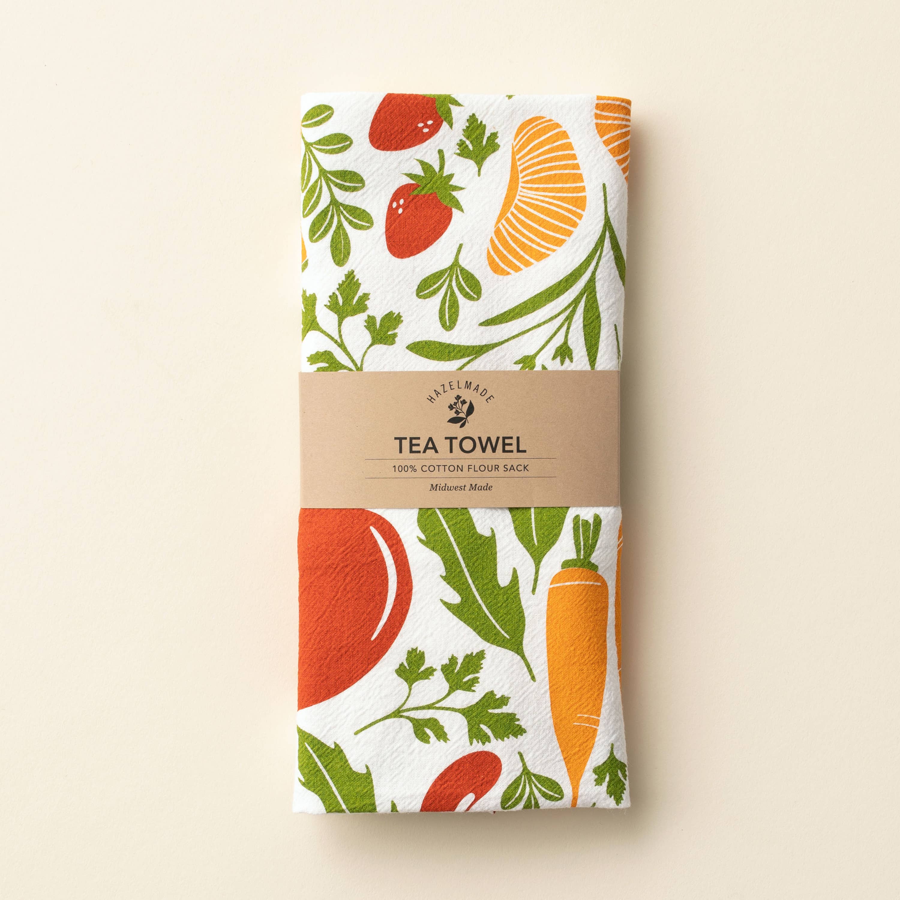 HAZELMADE® Tea Towels + Gifts - Wholesale Tea Towel - Orange Farmers Market Tea Towel | Kitchen Decor2