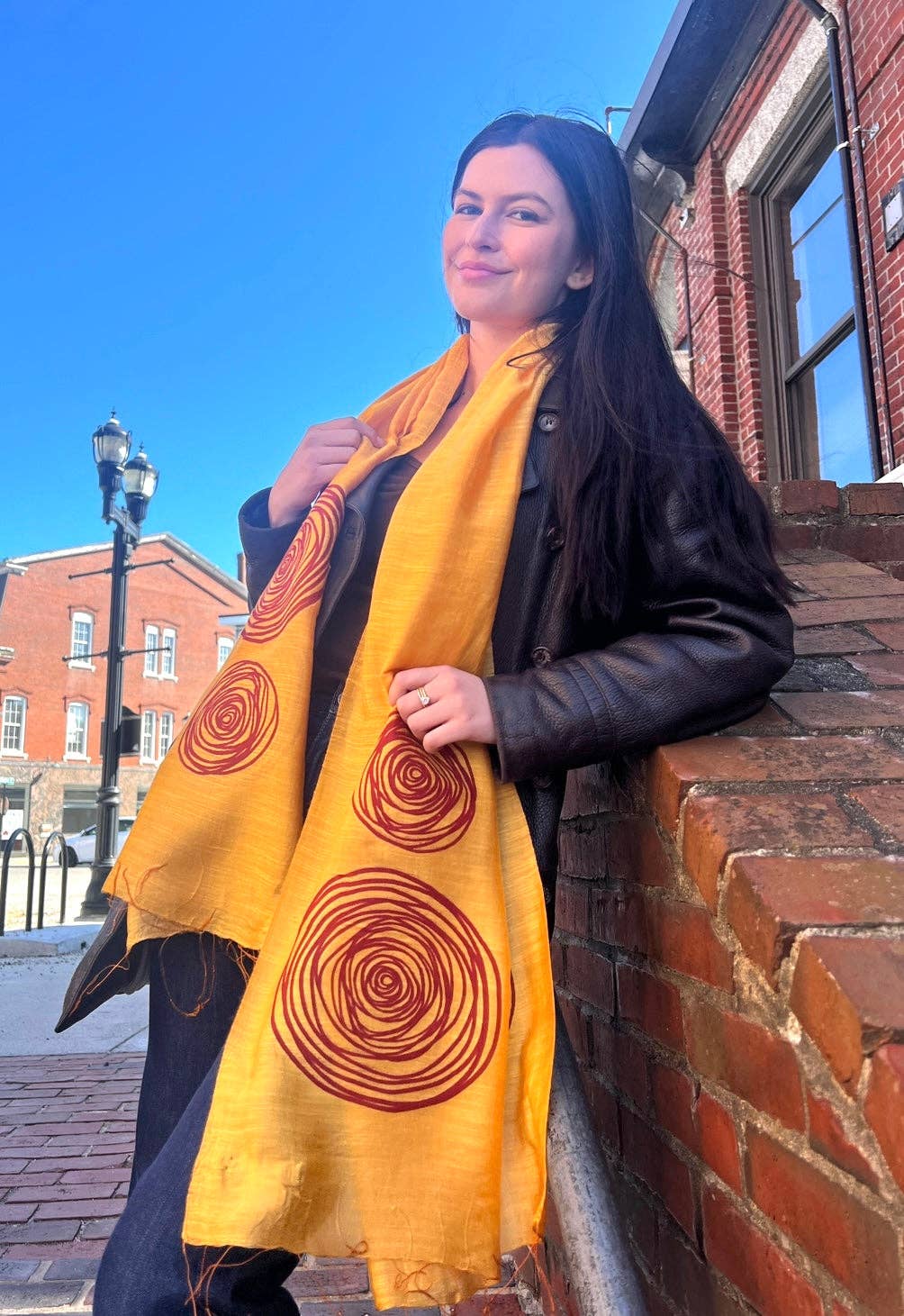 Wooven - Wholesale Scarf - Women's - Screen Printed Silk Blend Scarves in 13 colors and patterns, hand printed in Vietnam4