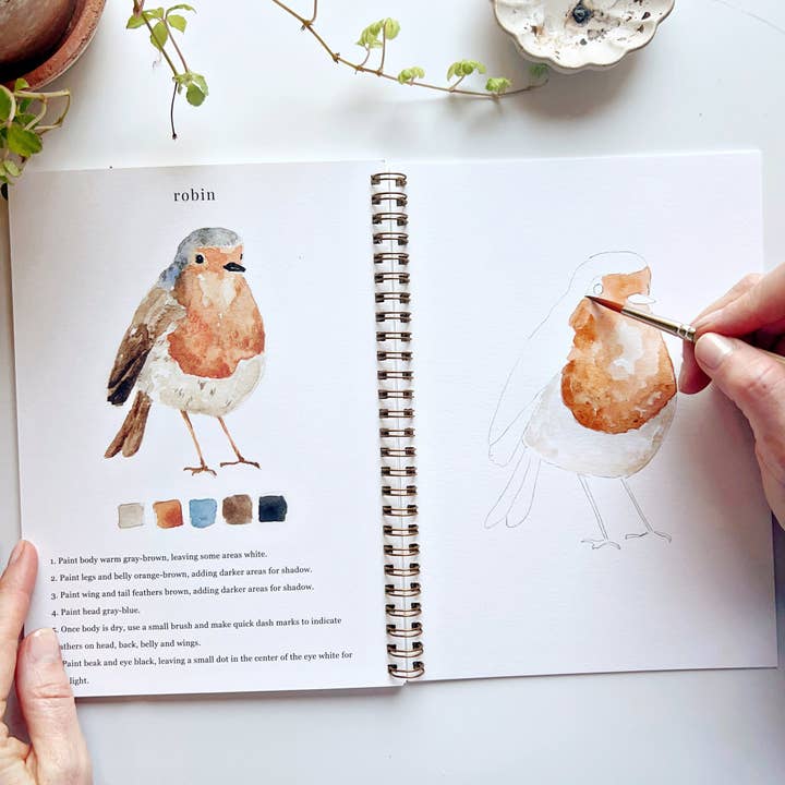 emily lex studio - Wholesale Sketchbook/Sketchpad - birds watercolor workbook