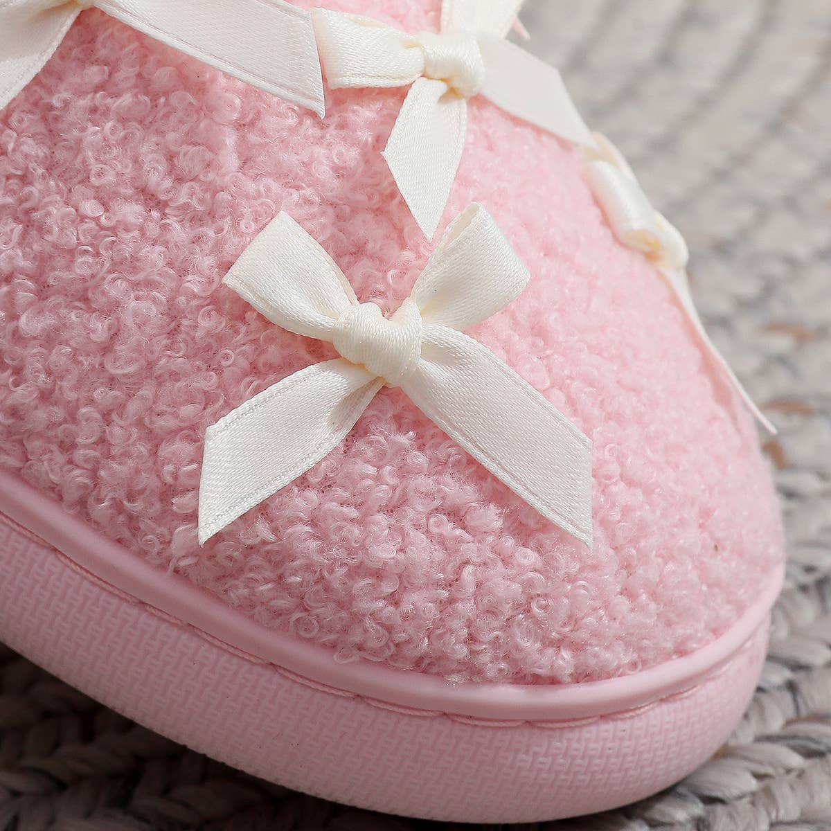 DOUBLJU - Wholesale Slippers - Women's - CUTE WARM HOME BOW COTTON SLIPPERS_CWSHS11539