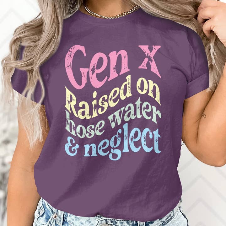 Maglietta Fun Gen X Maglietta Humor Generation X per la vendita all'ingrosso da parte di Peaches Mommy