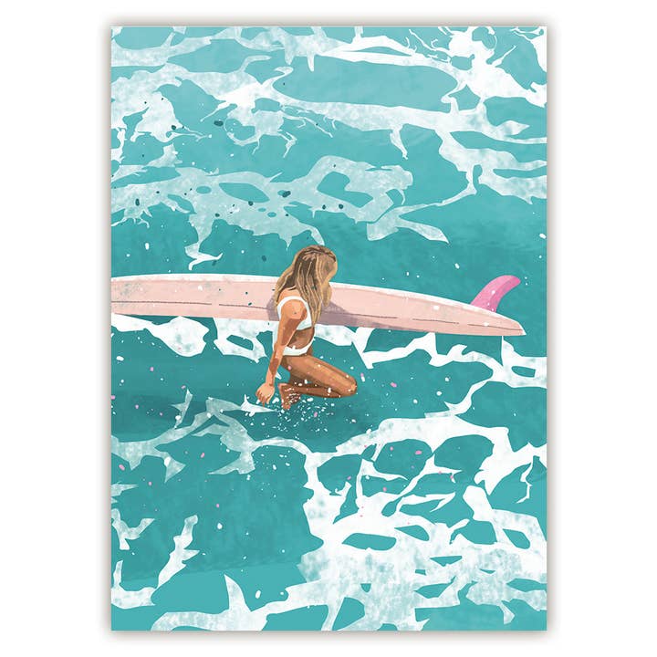 Actetre Deutschland Gmbh - Wholesale Postcard - Girl going surfing, 8033HK