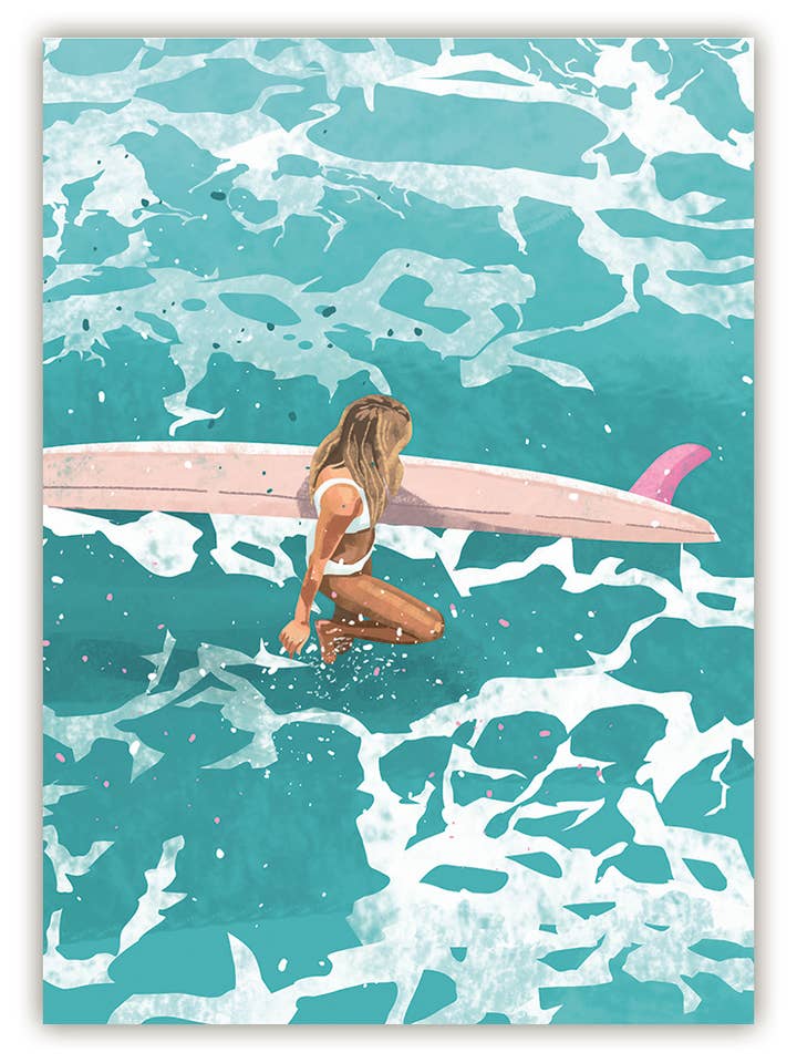 Carte postale fille faisant du surf, 8033HK pour la vente par Actetre Deutschland Gmbh