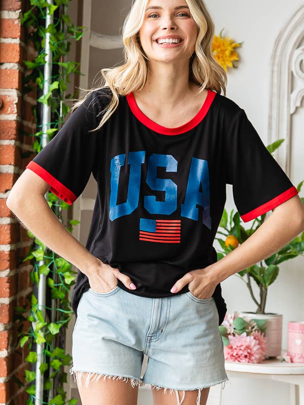 ENFÄRGAD BLOCK MED FLAGGA TEMA TOPP för wholesale av Pink Irene Wholesale