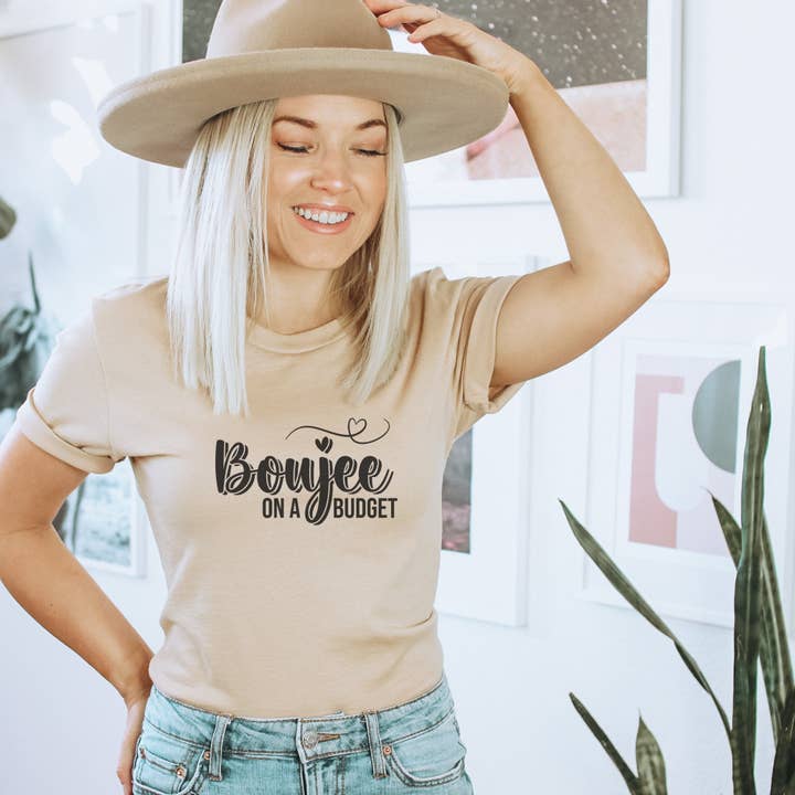 Boujee on a Budget T-Shirt for wholesale by Trendznmore - Modern Graphic Apparel
