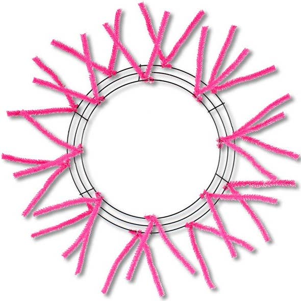 Waterman's Loft Inc. - Wholesale Wreath - 15" WIRE WORK FORM HOT PINK
