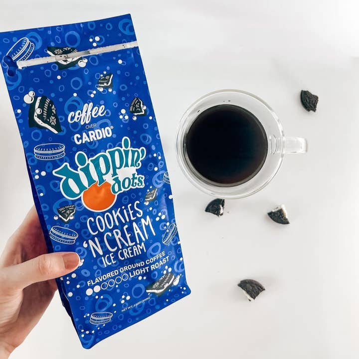 Coffee Over Cardio® - Wholesale Ground coffee - Dippin' Dots® Cookies N' Cream Ground Coffee - Light Roast1