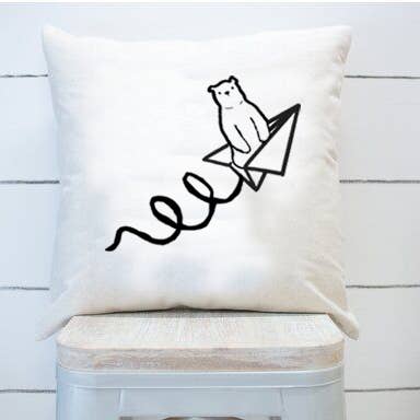 Urso polar em um travesseiro de sofá de avião por atacado de Maqoba