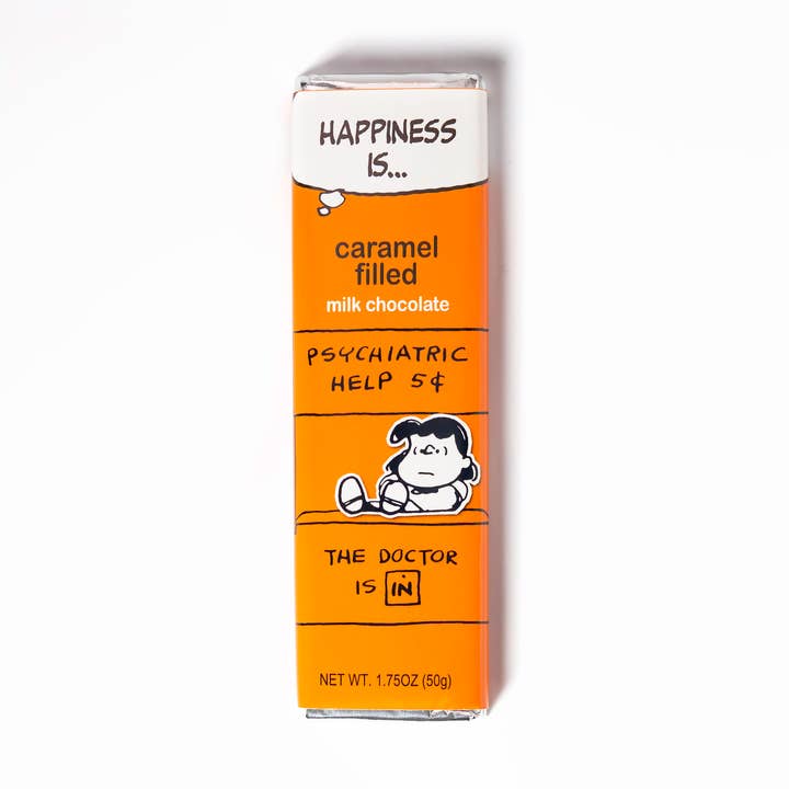 Barre de chocolat au lait caramel Lucy 1,5 oz. Peanuts Everyday pour la vente par Astor Chocolate Corp.