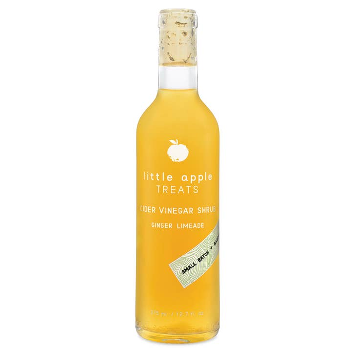 Ginger Limeade Shrub—made with fresh fruit! for wholesale by Little Apple Treats
