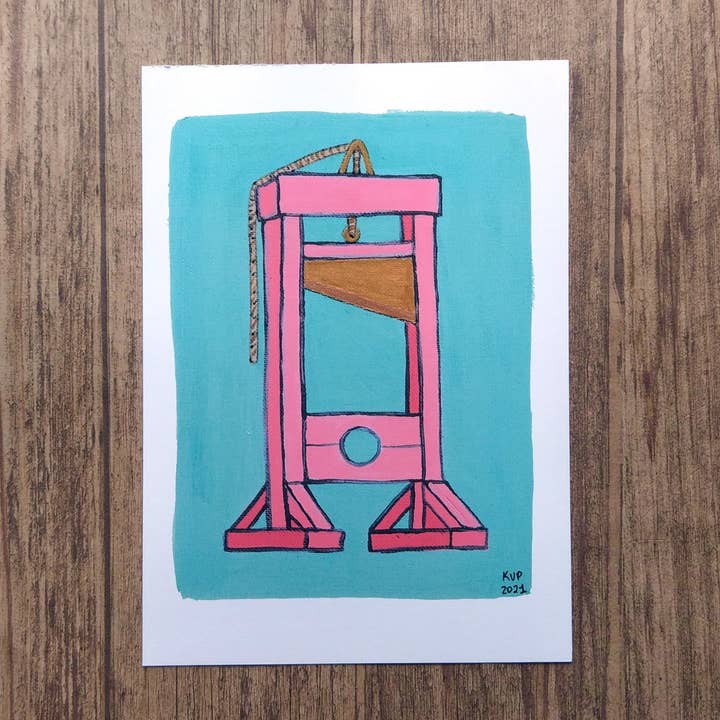 Proper Wolf - Wholesale Art Print - Kawaii Guillotine Art Print1