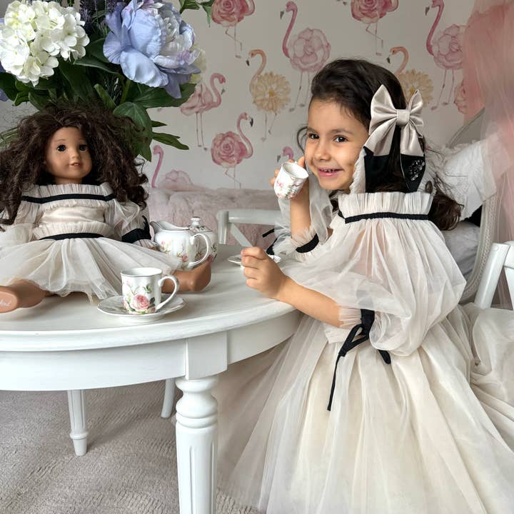 Petite Maison Kids - Wholesale Doll Clothing - Kids - Coco-Caramel 18 Inch Doll Dress4