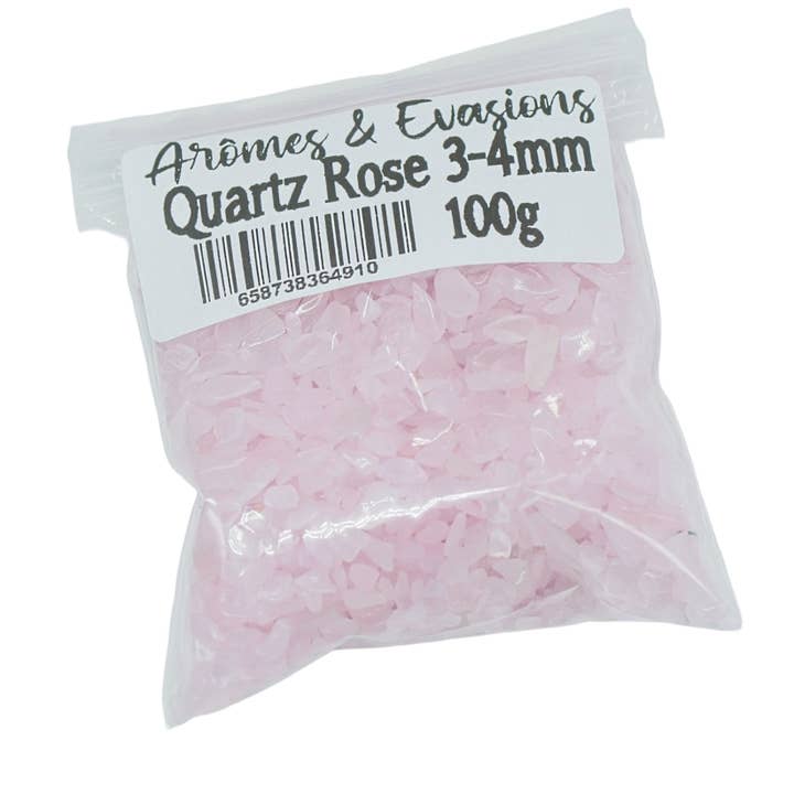 Arômes & Évasions - Wholesale Spiritual stone/crystal - Stone - Tumbled Chips - Rose Quartz - 3-4mm2