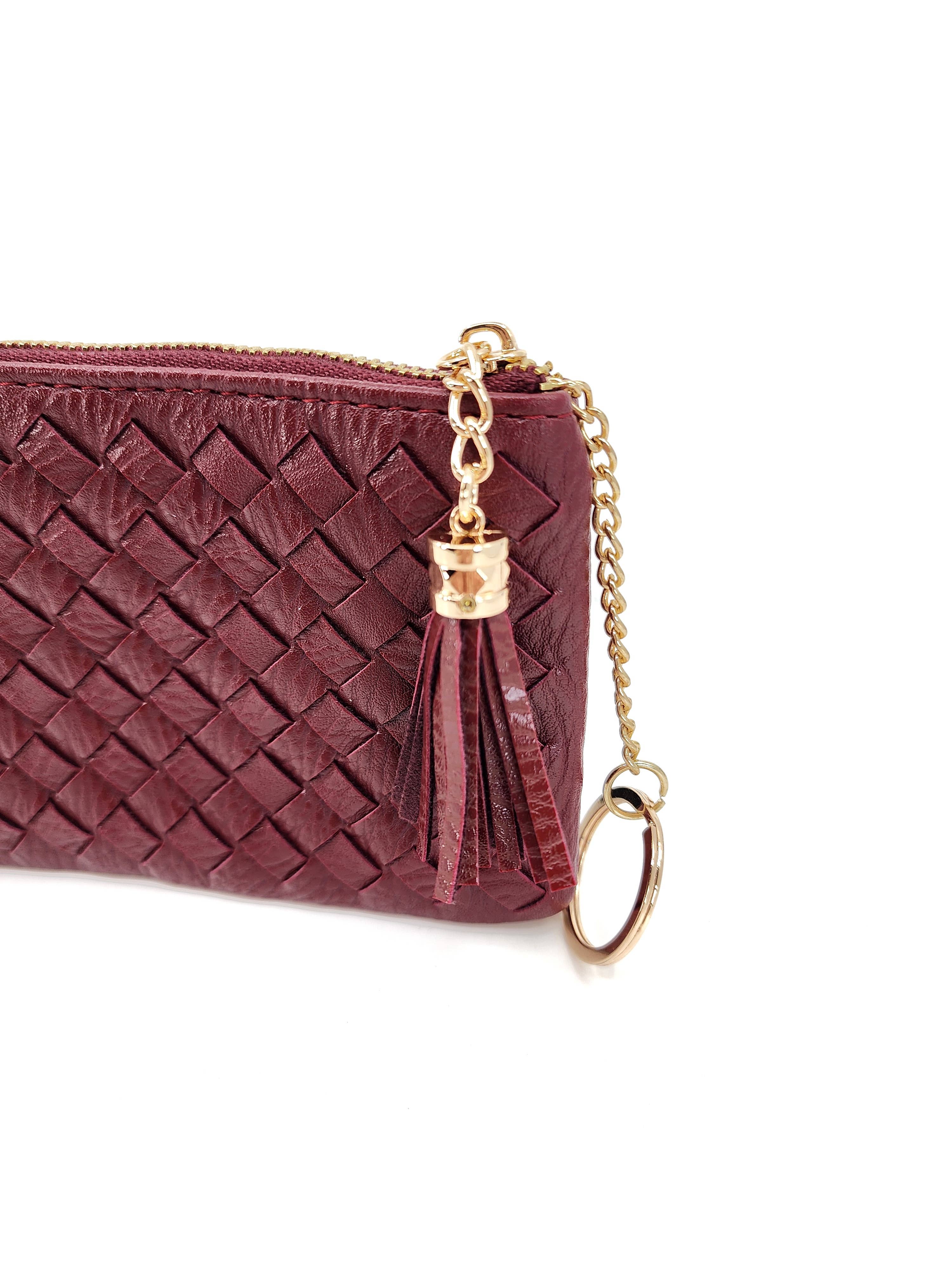 Hatzzi – wholesale Coin purse – Women’s – Woven Tassel Puller Top Zip Coin Purse Wallet with Key Chain7