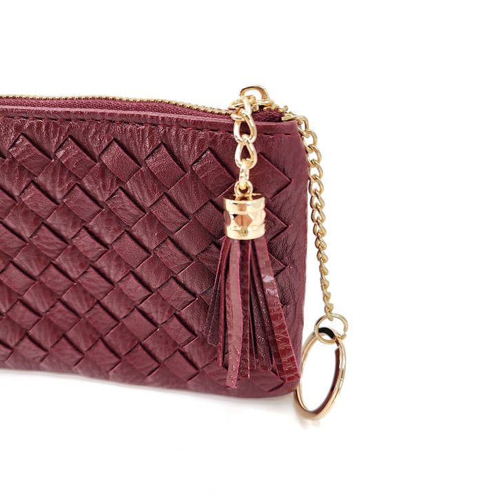 Hatzzi – wholesale Coin purse – Women’s – Woven Tassel Puller Top Zip Coin Purse Wallet with Key Chain7