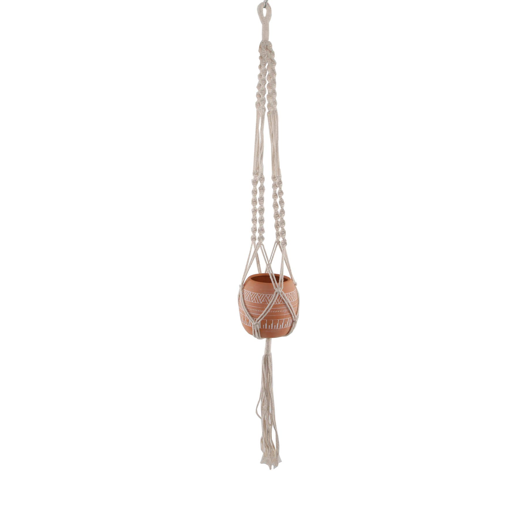 Flora Bunda Inc – wholesale Hanging planter – Macramé Plant Hanger with Ceramic Pot0