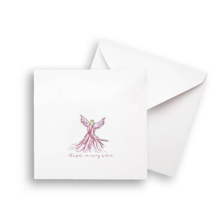 French Graffiti – Engroshandel Viskestykke – Pink Whispy Engel med Engle Er Overalt5