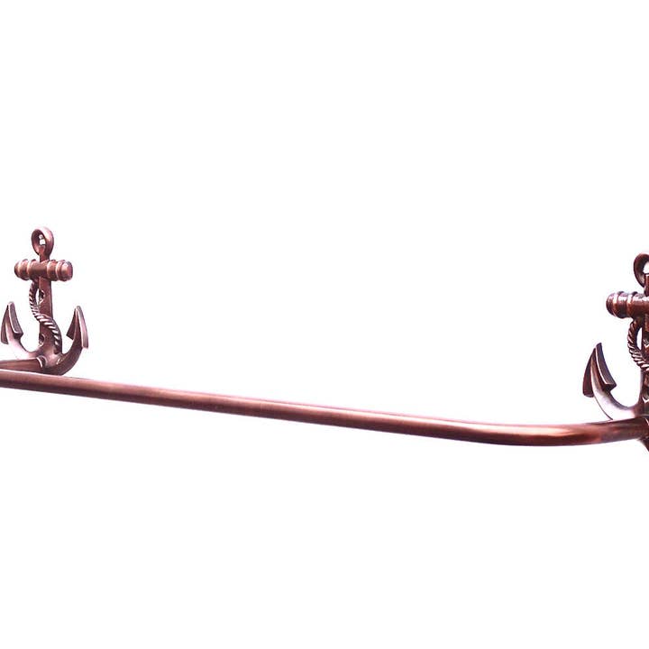 Porta asciugamani da bagno con ancora in rame anticato 28" per la vendita all'ingrosso da parte di Hampton Nautical