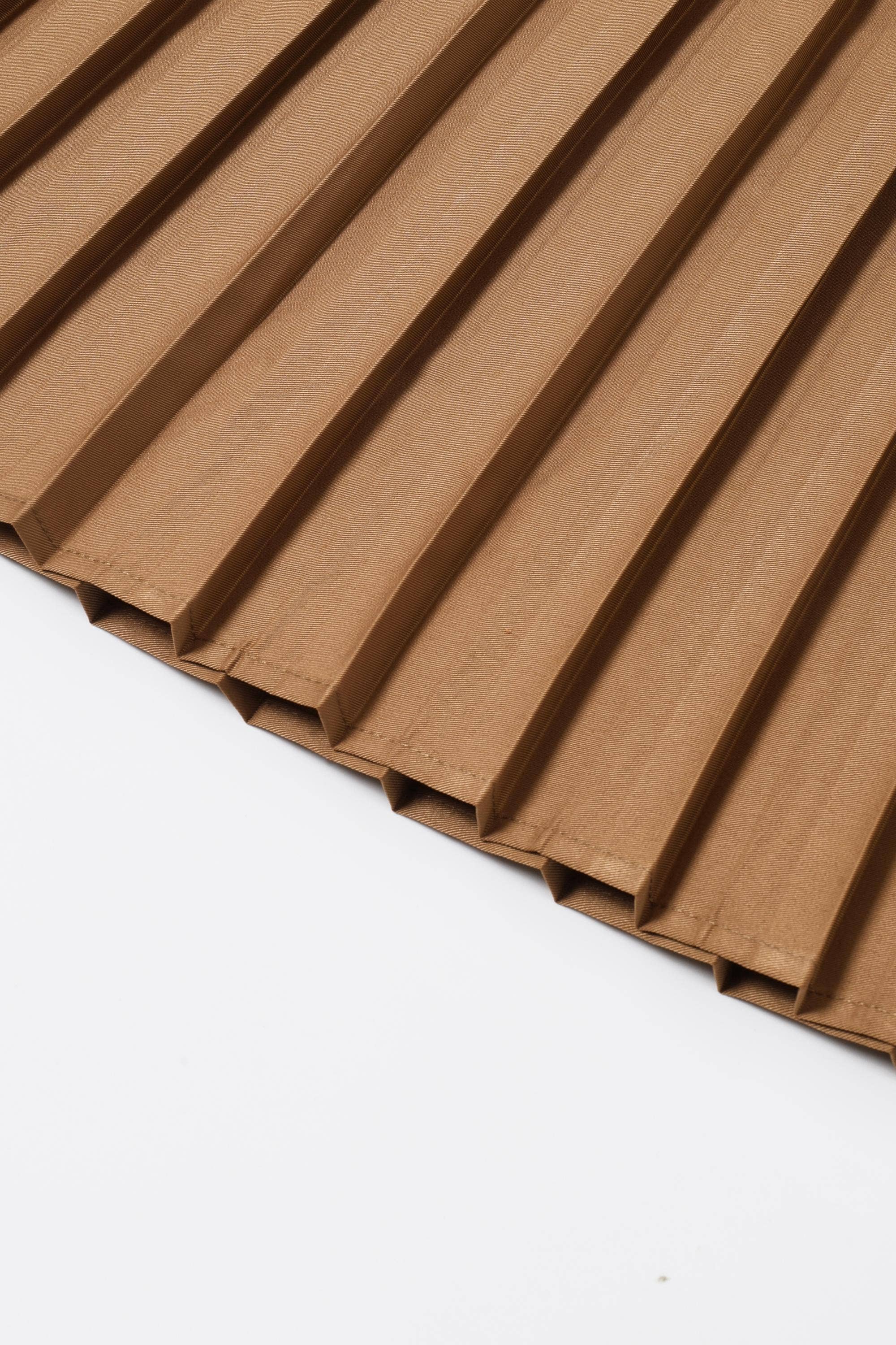 RIVIR - Wholesale Skirt - Women's - Faux Leather Pleated Midi Skirt13