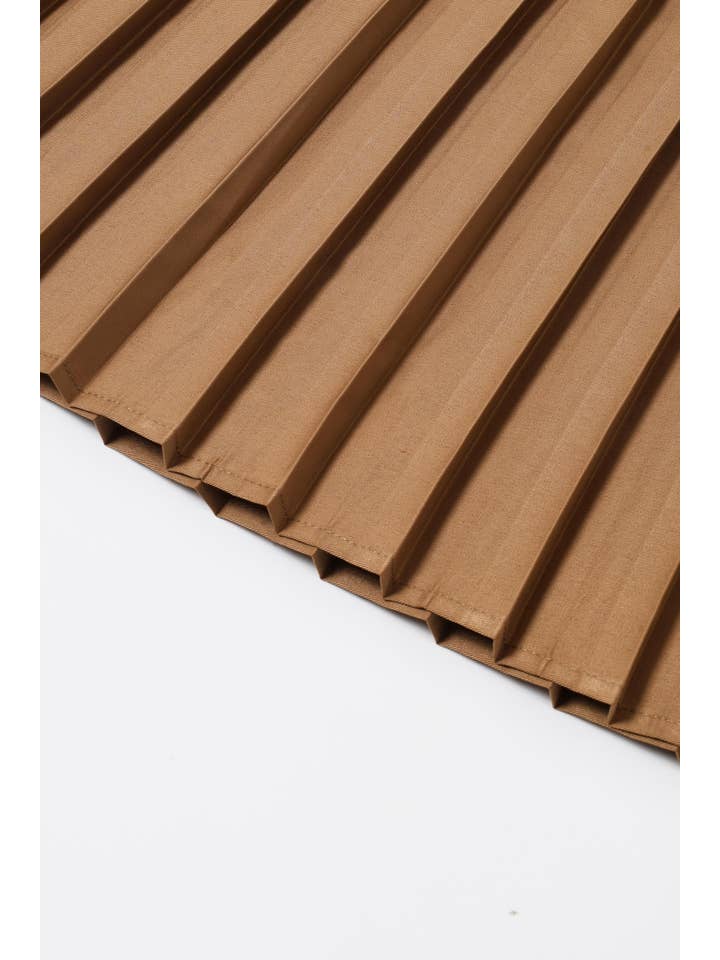 RIVIR - Wholesale Skirt - Women's - Faux Leather Pleated Midi Skirt13