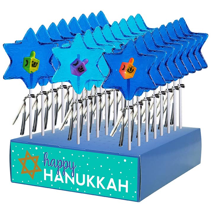 Hanukkah Lollipops - Star of David for wholesale by Melville Candy Company