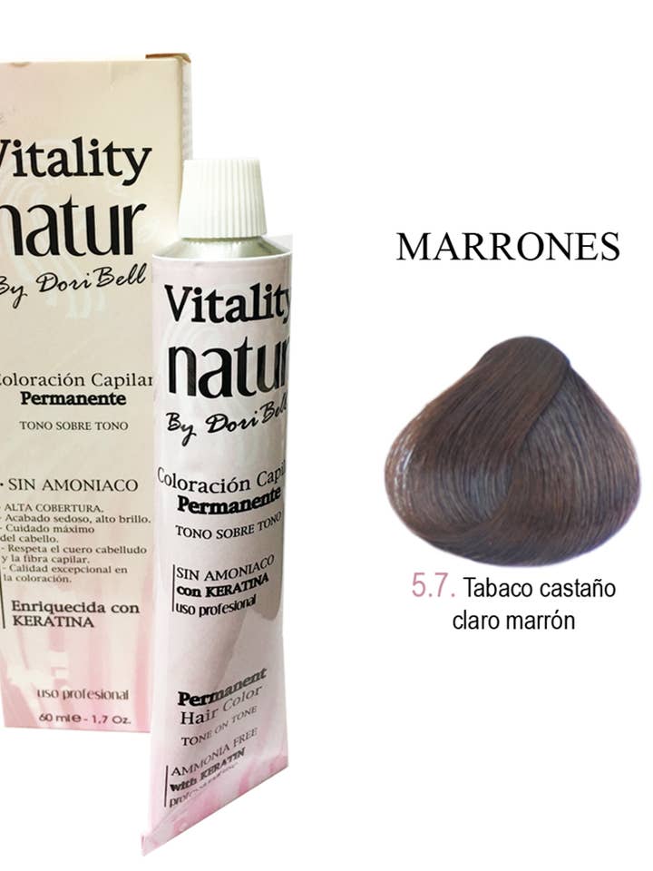 VITALITY NATUR cream coloring without ammonia ref. 5.7 for wholesale by sesioMWorld - M·O·I Professional