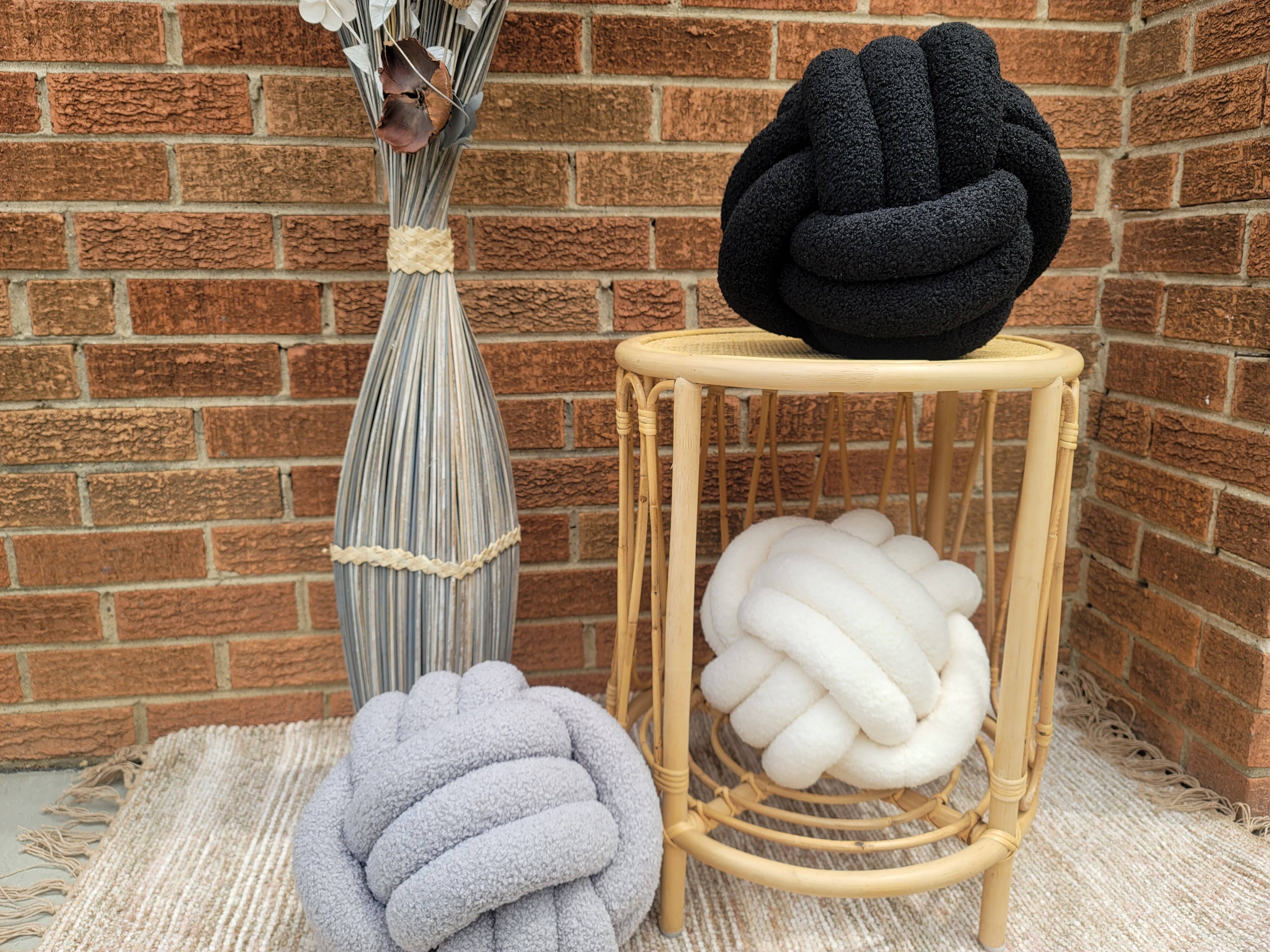 SUF Products LLC - Wholesale Throw/Decorative Pillow - Boucle Knot Pillows Soft and Cozy - Trendy Textured cushion23