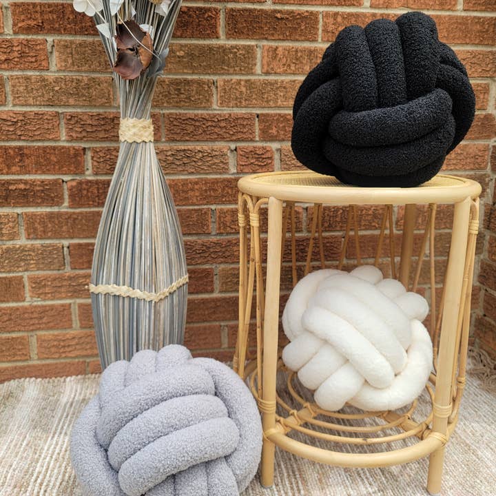 SUF Products LLC - Wholesale Throw/Decorative Pillow - Boucle Knot Pillows Soft and Cozy - Trendy Textured cushion23
