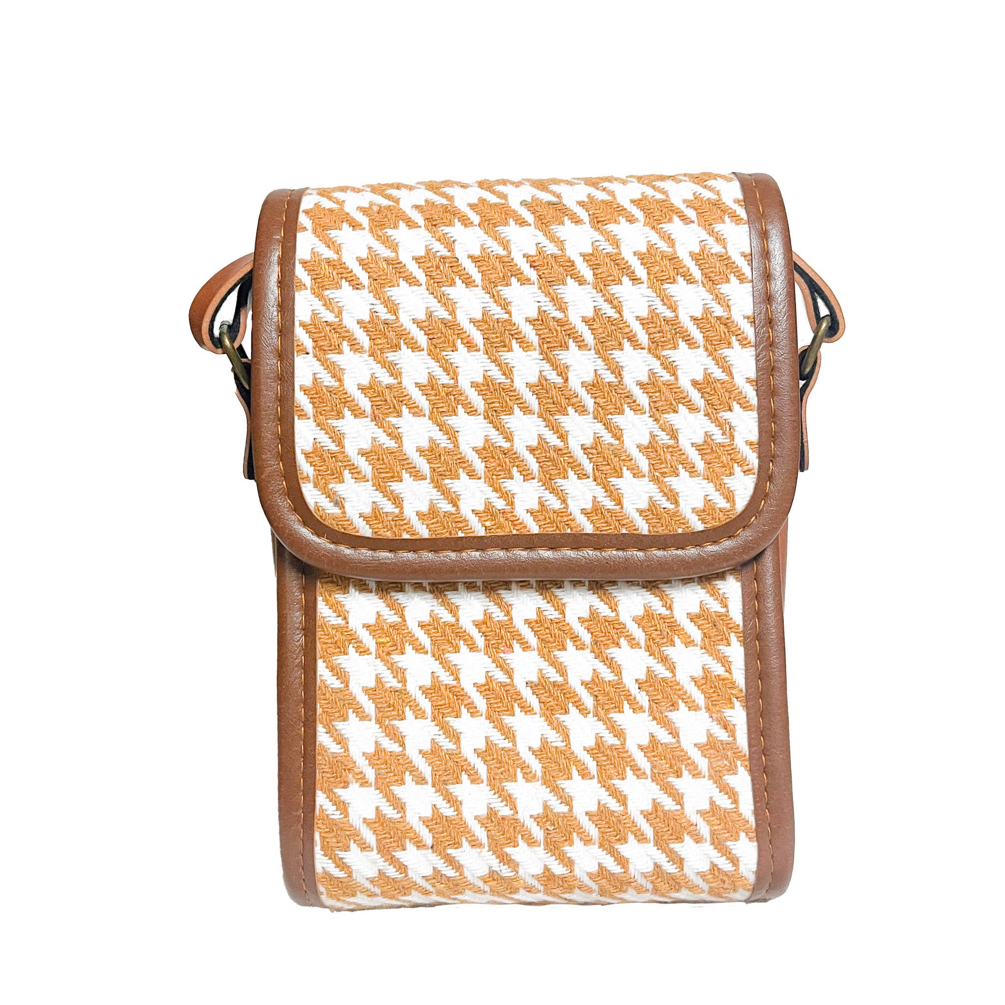 Zumki - Wholesale Crossbody Bag - Women's - Sparrow vegan and fabric herringbone crossbody bag2