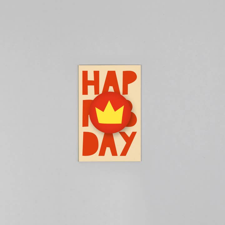 Mini Set Magnet with Postcard Fred+Crown for wholesale by Kunst an Papier