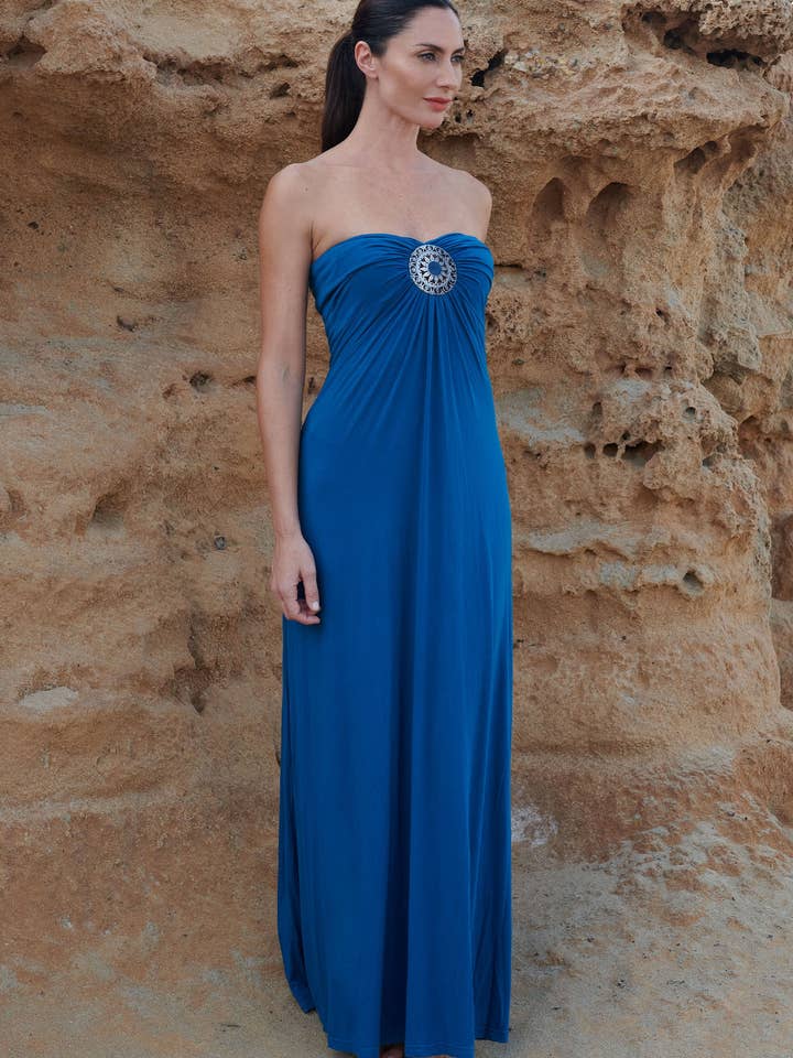 Strapless jurk Natural - Oasis for wholesale by Chic by Lirette