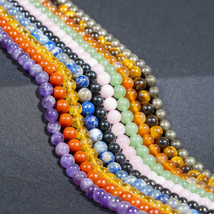 Lot de 10 brins | Perles de guérison en pierres précieuses de 8 mm perles de bijoux pour la vente par Soothing Crystals Beads