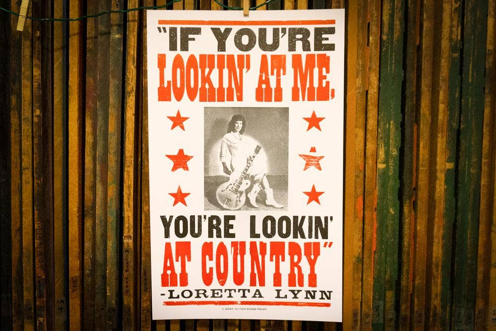 Hatch Show Print - Wholesale Poster - Loretta Lynn You're Lookin' at Country Poster1
