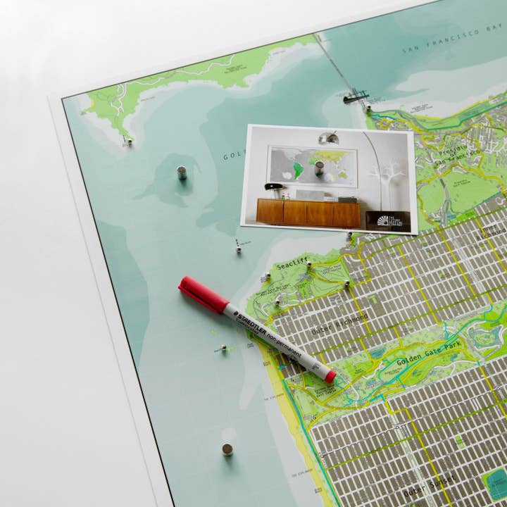 Aqua Champagne Apple SAN FRANCISCO CITY MAP for wholesale on Faire6