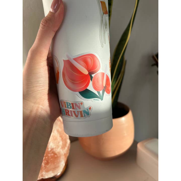 Hay Design Co. - Wholesale Sticker - Anthurium Clear Sticker1
