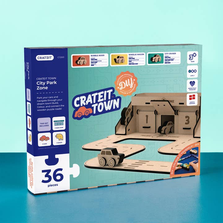 Crateit Town | City Park Zone | Crateit | Wooden Toy Kit for wholesale by Little Concepts Distribution Ltd