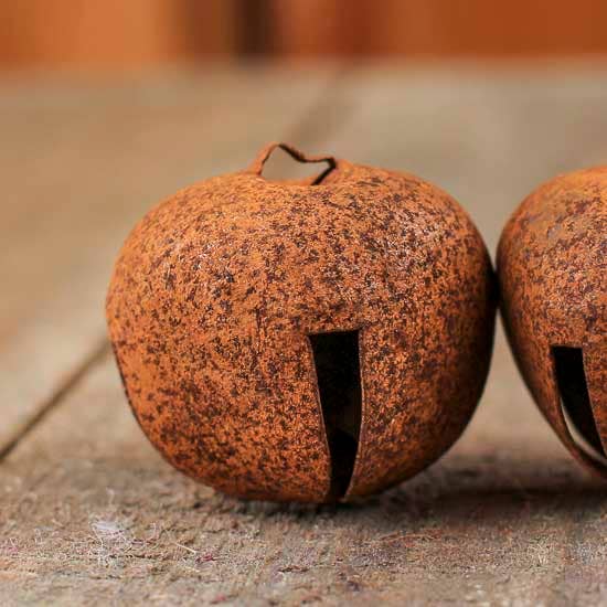 Factory Direct Craft - Wholesale Bell - 45mm Rusty Tin Jingle Bells  - Bag of 2 Rusted Bells1