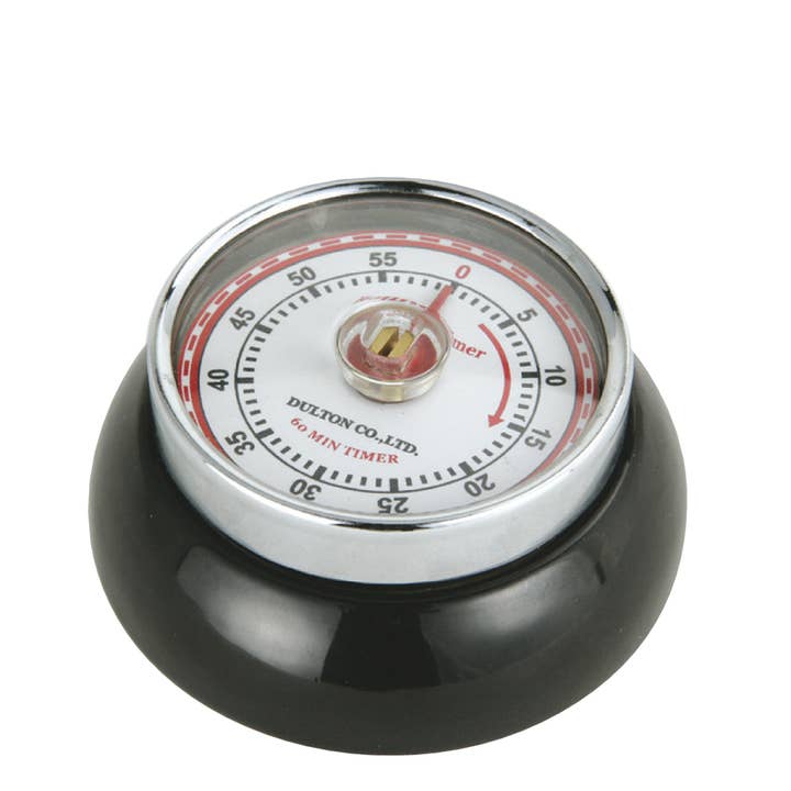 Frieling USA - Wholesale Timer - "Retro" Kitchen Timer, Black, 2.75” x 1.25"