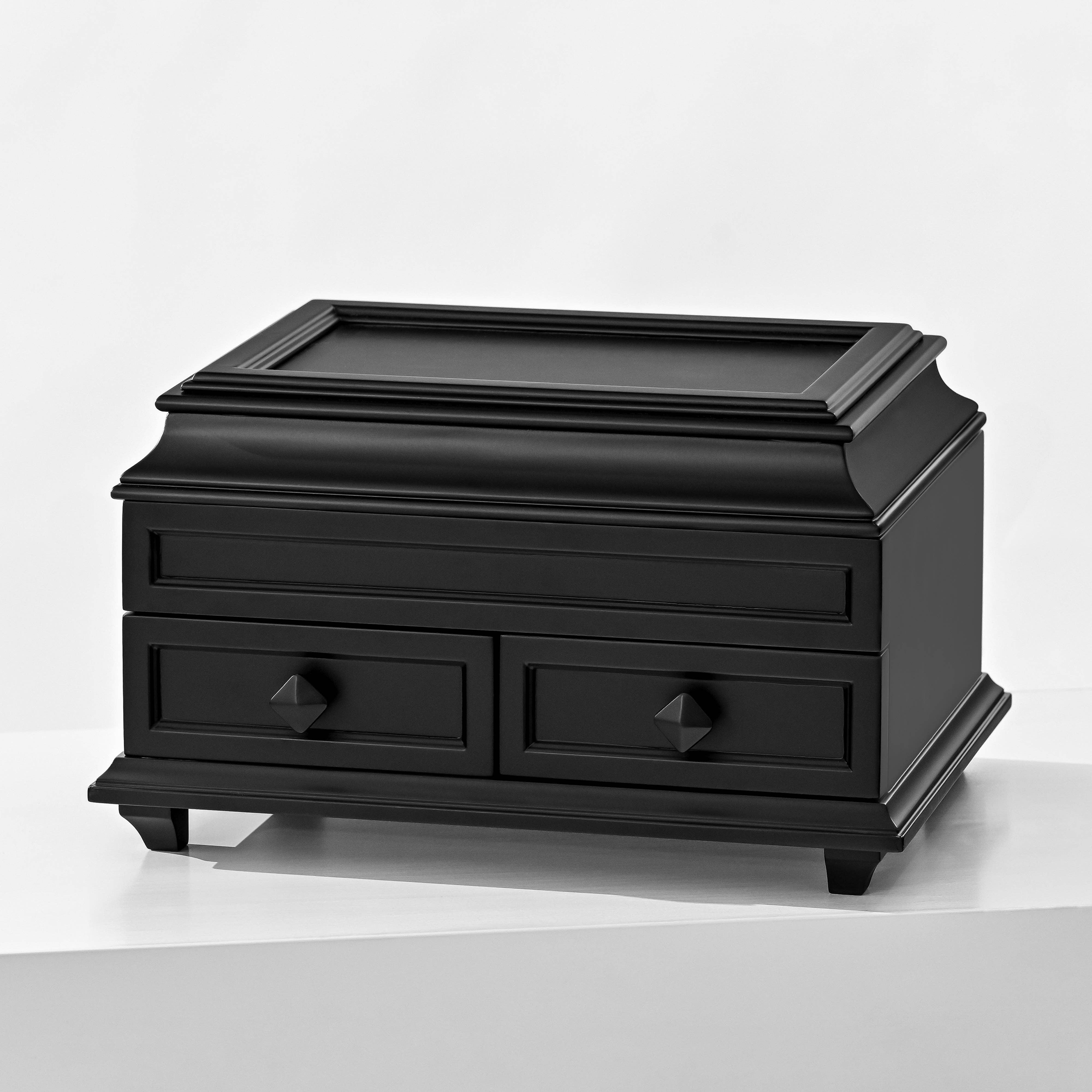 Arlo Belle LLC - Wholesale Jewelry Box/Organizer - Classic Jewelry Box with Mirror, Drawers, and Diamond Handle7