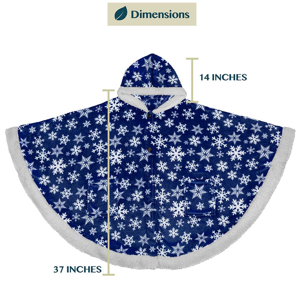 Pavilia – wholesale Poncho – Women's – Angel Wrap Hoodie Sherpa Poncho Blanket145