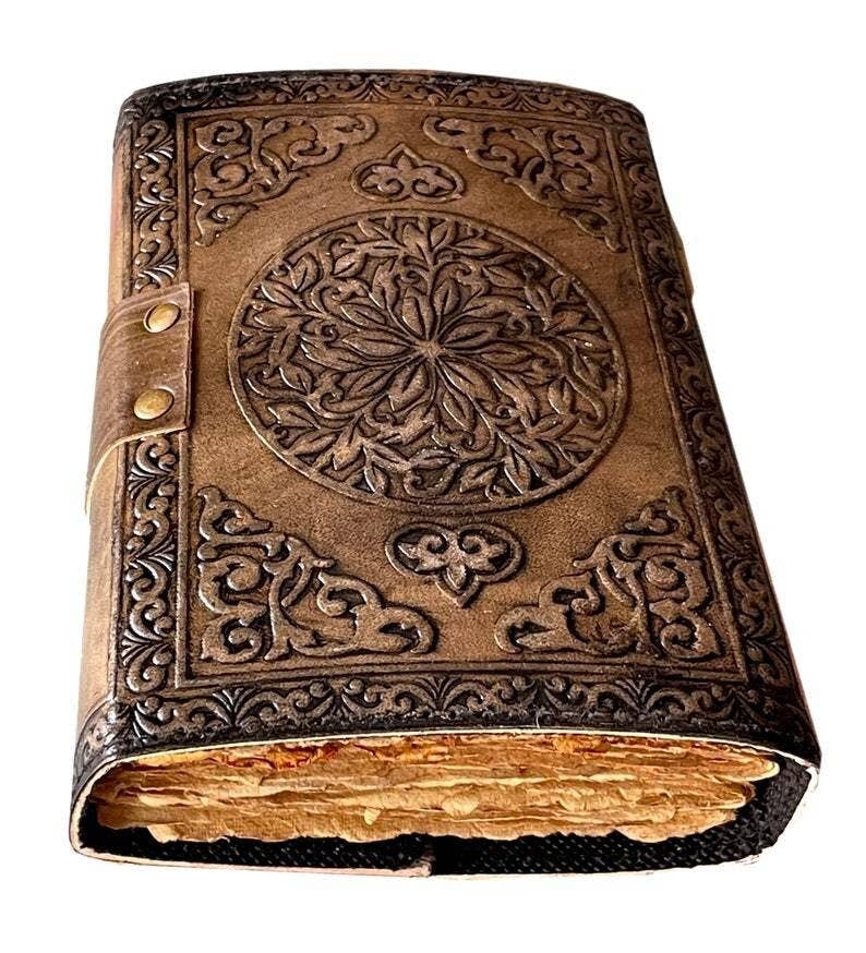 Jay mataji Handicrafts - Wholesale Journal/Diary - A5 Antique Triple Moon Goddess Leather Journal Book of shado4
